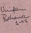 uniform behaviour 1-5